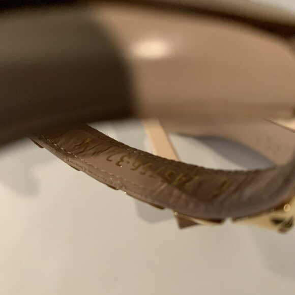 Stuart Weitzman High heel nude blush gold stud accents womens shoes - Picture 10 of 16